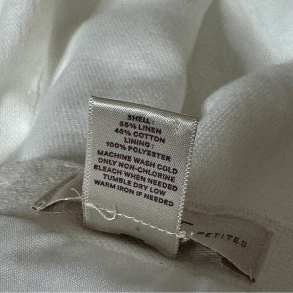 Loft White Linen Cotton Mini Flare Skirt Size Size 6P - Picture 6 of 6